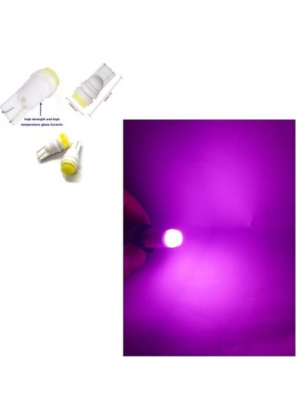 ( 4 x Adet) 1 Set T10 LED Dipsiz Ampul 12V Porselen&seramik Purple (0°ısınma&porselen Zemin) fiyatları