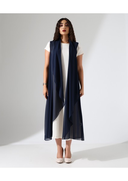 Şal Yaka Şifon Yelek