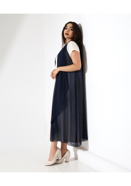 Şal Yaka Şifon Yelek