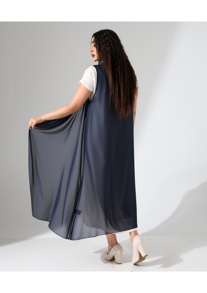 Şal Yaka Şifon Yelek