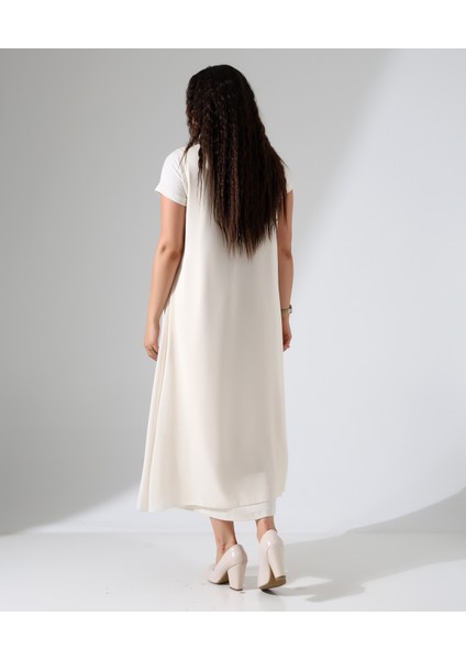 Şal Yaka Şifon Yelek