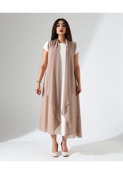 Şal Yaka Şifon Yelek