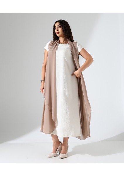 Şal Yaka Şifon Yelek modelleri