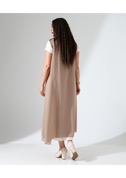 Şal Yaka Şifon Yelek