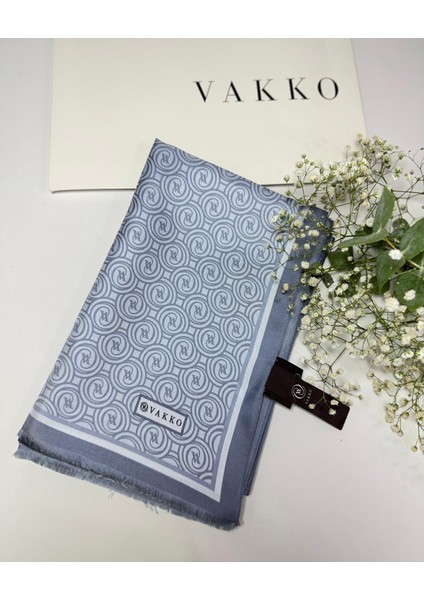 68 x 200 Desenli Twill Ipek Şal - 5490-3001