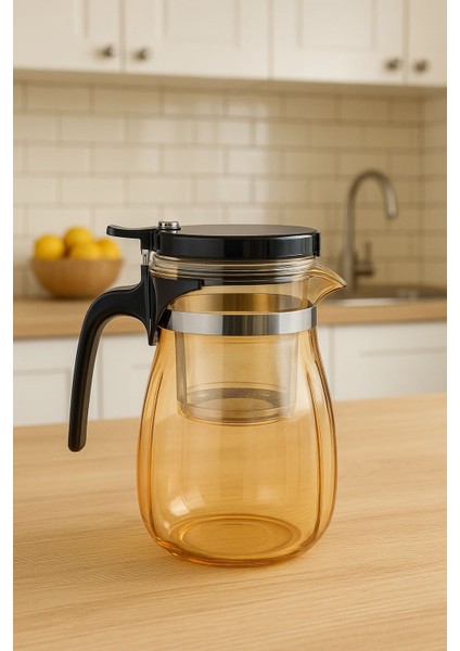 Borosilikat Cam Amberfresh Cam Demlik – 900 ml Amber