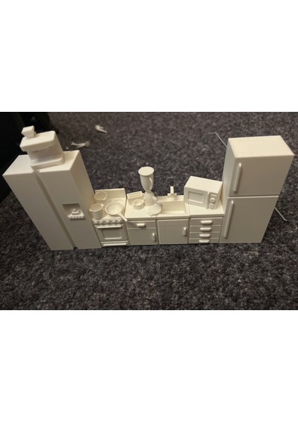 Barbie Bebek Evi Boyanabilir Mutfak Seti-Kitchen Set Dollhouse Play Set modelleri