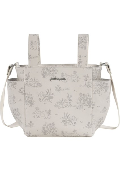 Toile De Jouy Crossbody Bebek Bakım Çantası Cream