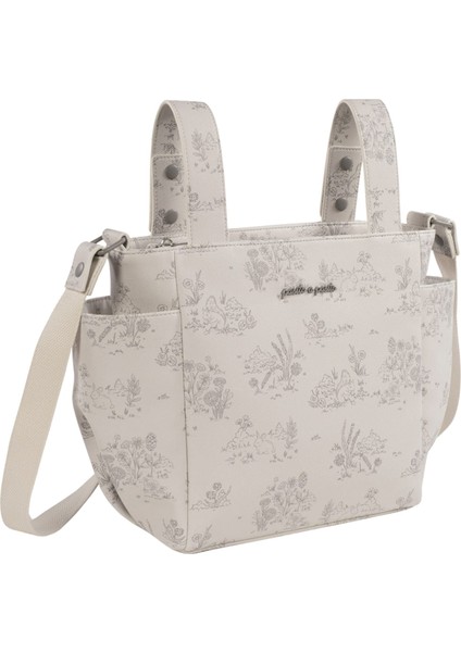 Toile De Jouy Crossbody Bebek Bakım Çantası Cream modelleri