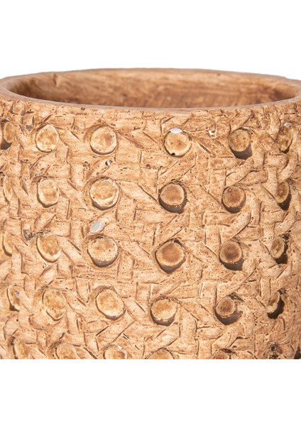 Beton Saksı Hasır Desenli Kahverengi 8x7 Cm. fiyatları