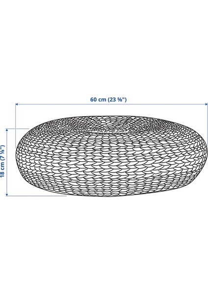 Alseda Puf Muz Lifi 60 cm El Dokuması Rattan Taşınması Kolay modelleri