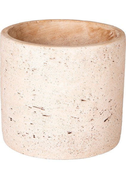 Beton Saksı Doğal Görünümlü Bej 12X11 Cm.