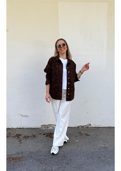 Parçaboya Oversize Gömlek Ceket