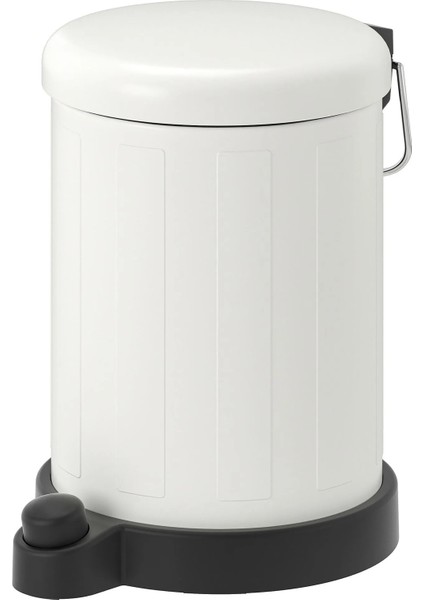 Toftan Çöp Kutusu Beyaz 4 Lt Pedallı Nem Dayanıklı Banyo Uyumlu