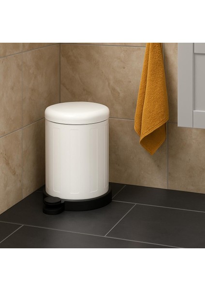 Toftan Çöp Kutusu Beyaz 4 Lt Pedallı Nem Dayanıklı Banyo Uyumlu fırsatları