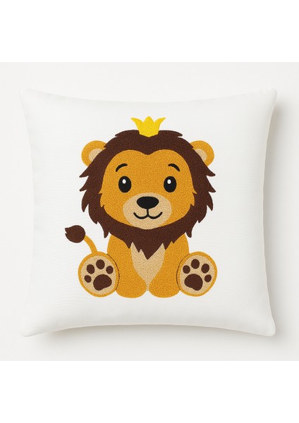 Yavru Aslan Punch Kırlent Kılıfı