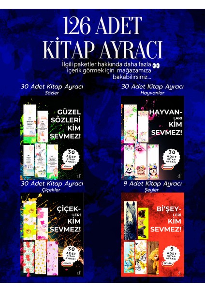 126'LI Kitap Ayracı Seti - Özel Paket8 fiyatları