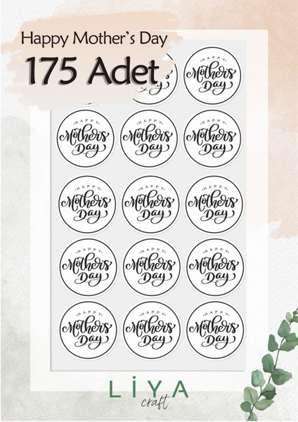 Anneler Günü Sticker Set 3 cm 175 Adet