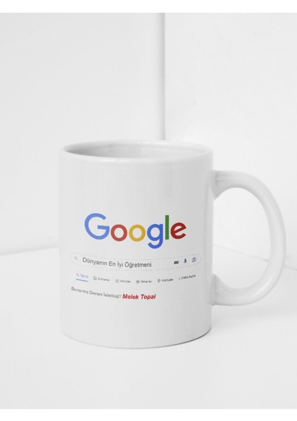 Google Temalı "bunu Mu Demek Istediniz" Kişiye Özel Tasarımlı Kupa Bardak