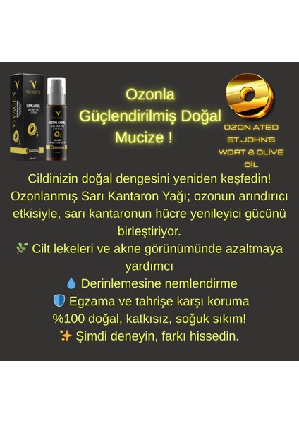 Vivagen Ozonlanmış Kantaron Yağı & Zeytinyağı fırsatları