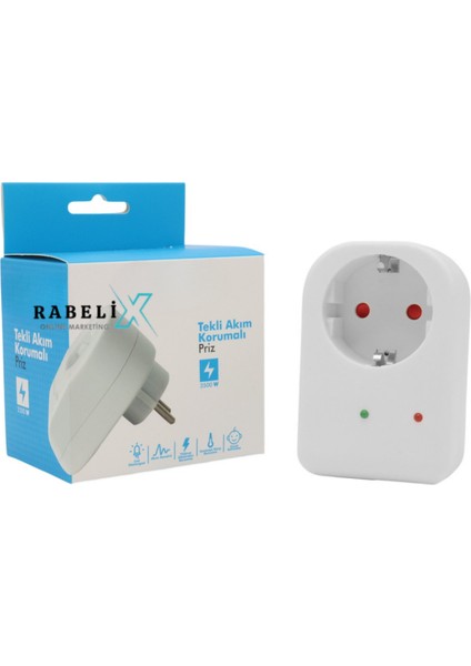 2 Adet Tekli Akım ve Çocuk Korumalı Priz LED Göstergeli 3500 Watt 16 Amper fırsatları