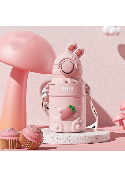 Karikatür 316 Paslanmaz Çelik Çocuk Saman Su Kupası (Yurt Dışından)