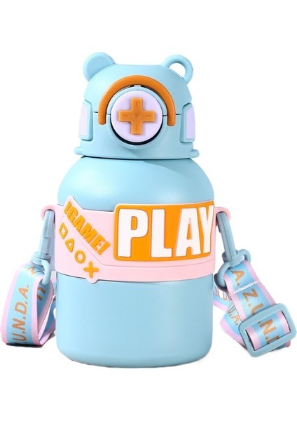 316 Paslanmaz Çelik Hasır Bardak Büyük Kapasiteli Çocuk Su Şişesi 550ML (Yurt Dışından)