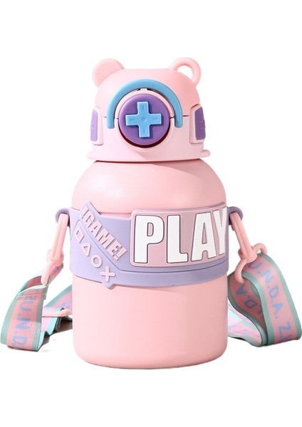 316 Paslanmaz Çelik Hasır Bardak Büyük Kapasiteli Çocuk Su Şişesi 550ML (Yurt Dışından)