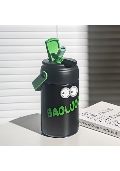 Taşınabilir El Tipi Paslanmaz Çelik Yalıtımlı Pipetli Su Bardağı 550ML (Yurt Dışından)