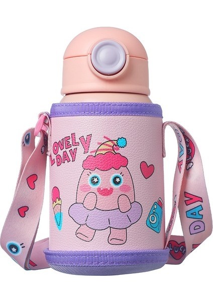 Anti-Sızıntı Çocuklar Karikatür Su Isıtıcısı 450ML (Yurt Dışından)