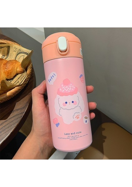 Karikatür Paslanmaz Çelik Çocuk Su Isıtıcısı 380ML (Yurt Dışından)