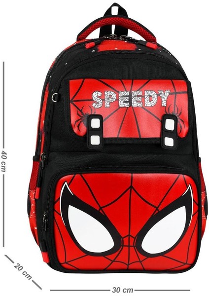 Speedy Ilkokul Çantası 3'lü Set 40*30 cm Beslenme Çantası Kalem Kutusu Ortopedik Örümcek Adam fiyatları
