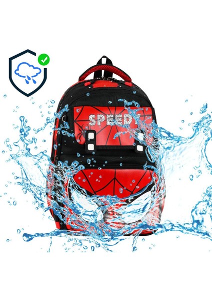 Speedy Ilkokul Çantası 3'lü Set 40*30 cm Beslenme Çantası Kalem Kutusu Ortopedik Örümcek Adam modelleri