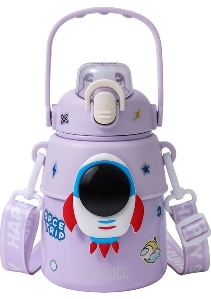 316 Paslanmaz Çelik Astronot Yalıtım Kupası Kış Çocuk Su Isıtıcısı 850ML (Yurt Dışından)