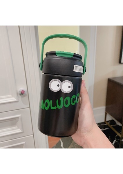 Taşınabilir Pipetli Bardak Paslanmaz Çelik Su Bardağı 750ML (Yurt Dışından)