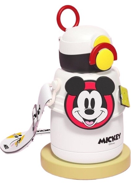 316 Paslanmaz Çelik Karikatür Çocuk Su Şişesi Pipetli 600ML (Yurt Dışından)