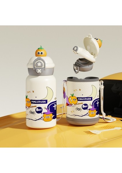 Çift Içecek Çocuk Yalıtım Kupası Çocuk Su Isıtıcısı 316 Paslanmaz Çelik Malzeme 500ML (Yurt Dışından)