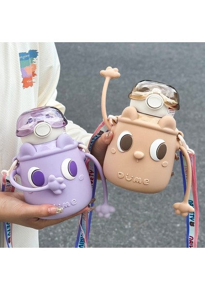 CINGO500ML Çocuk Karikatür Paslanmaz Çelik Su Bardağı (Yurt Dışından)