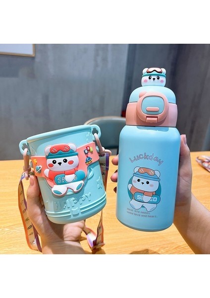 Sevimli Hayvan 316 Paslanmaz Çelik Termal Su Isıtıcısı Kış Malzemeleri 500ML (Yurt Dışından)