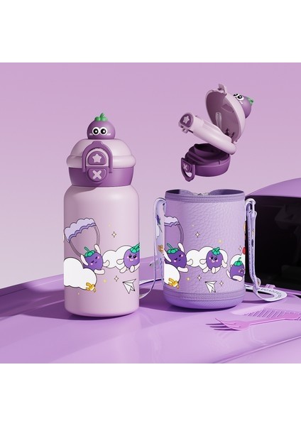 Çift Içecek Çocuk Yalıtım Kupası Çocuk Su Isıtıcısı 316 Paslanmaz Çelik Malzeme 500ML (Yurt Dışından)