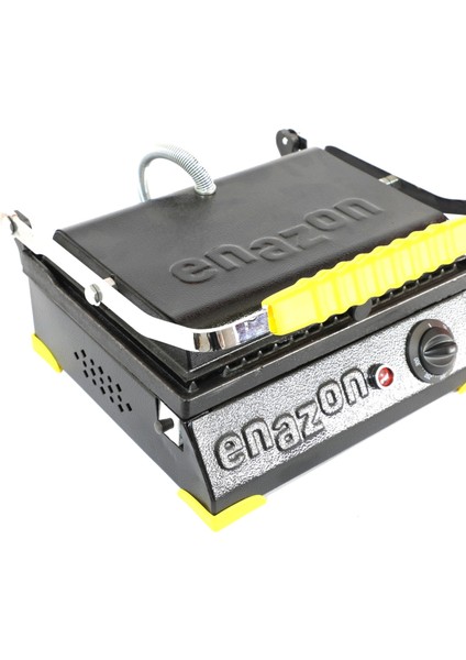 8 Dilim Elektrikli Saf Demir Döküm Tost Makinesi (Döküm 30X23) - Siyah - Sarı