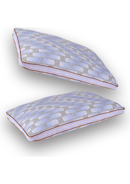 2 Adet Moda Klimalı Yastık ,pamuk Viskon Kumaşlı Çift Biyeli Yıkanabilir Kılıflı 50*70 cm 1250 gr
