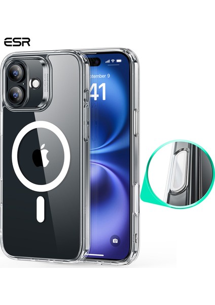 Iphone 16 Plus Halolock Magsafe Classic Hybrid Silikon Kılıf Şeffaf - Kamera Kontrol Buton