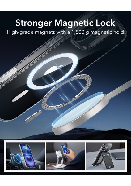 Iphone 16 Plus Halolock Magsafe Classic Hybrid Silikon Kılıf Şeffaf - Kamera Kontrol Buton fiyatları