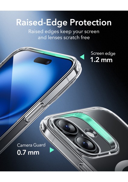 Iphone 16 Plus Halolock Magsafe Classic Hybrid Silikon Kılıf Şeffaf - Kamera Kontrol Buton fırsatları