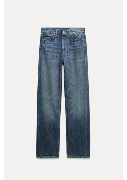 Zara Women Orta Bel Straight Fit Düz Kesim Jean Pantolon ABZRA0056 modelleri