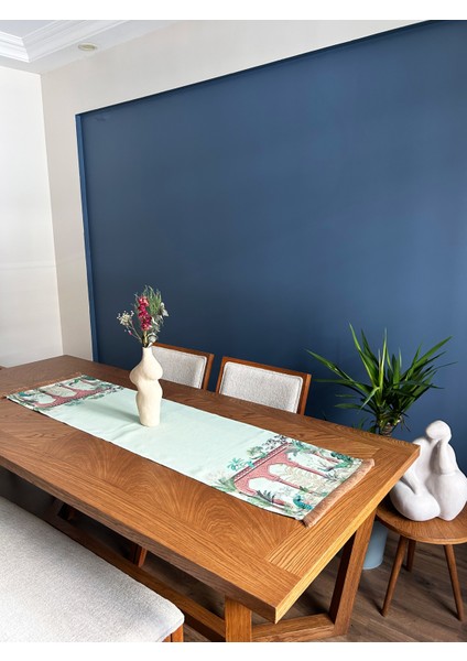 Kahverengi Püsküllü, Forest Desen 40X140CM Runner fiyatları