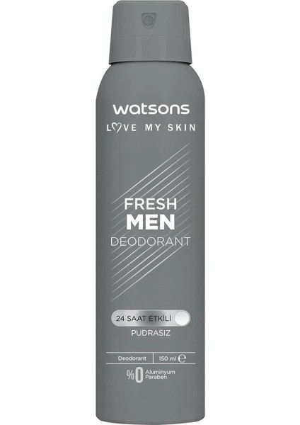 Fresh Men Pudrasız Deodorant Sprey 3x150ml fiyatları
