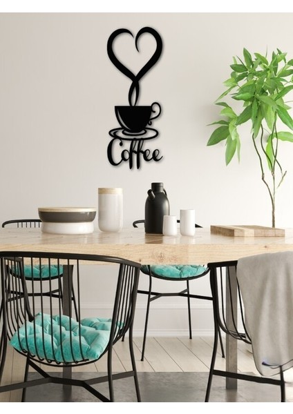Kalpli Coffee Yazılı Kahve Köşesi Temalı Metal Tablo 25X50 cm fiyatları