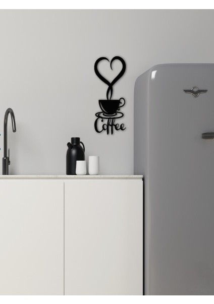 Kalpli Coffee Yazılı Kahve Köşesi Temalı Metal Tablo 25X50 cm indirimleri